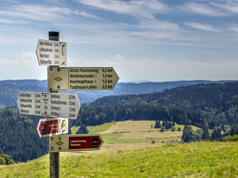 Beschilderung der Premiumwanderwege im Hochschwarzwald